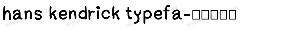 hans kendrick typefa字体转换